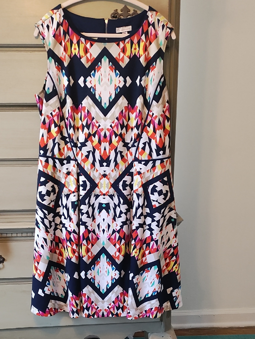 Dressbarn abstract multi color A-line dress